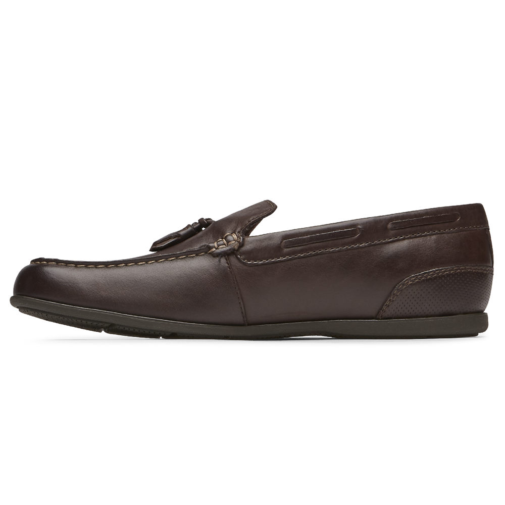 Rockport Mens Loafers Dark Brown - Malcom Tassel - UK 108-UXPAJK